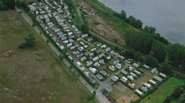 Campsite aerial view